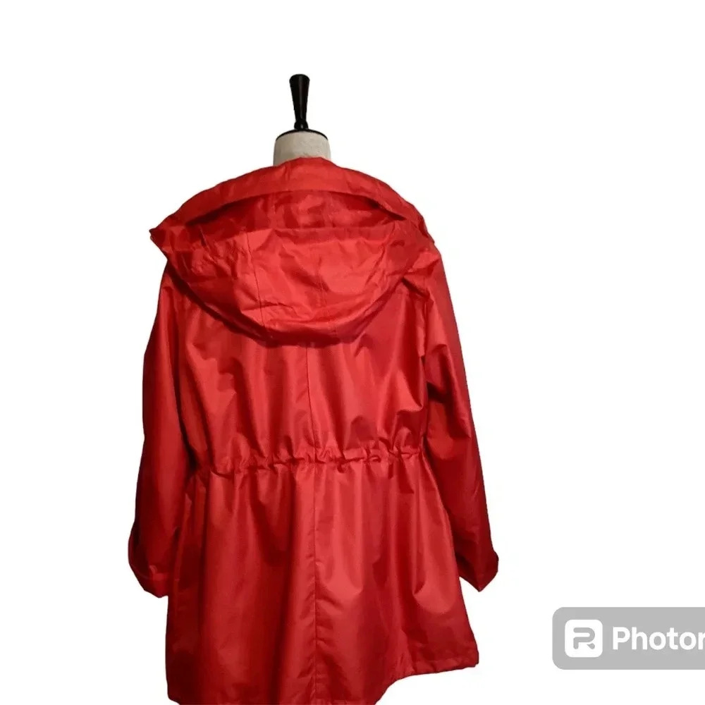 Centigrade outerwear SZ L red windbreaker hooded classic lightweight #509 - Picture 5 of 9